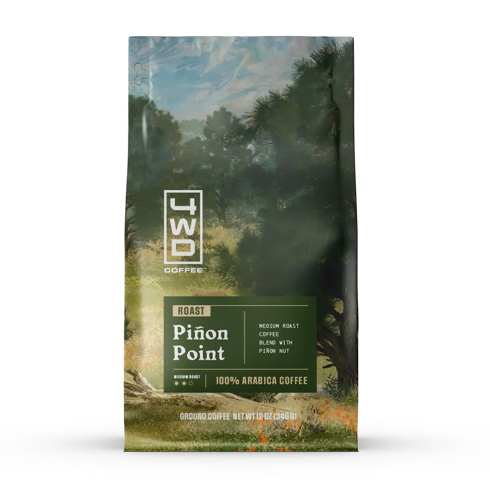 Medium roast piñon coffee made from 100% Arabica beans.