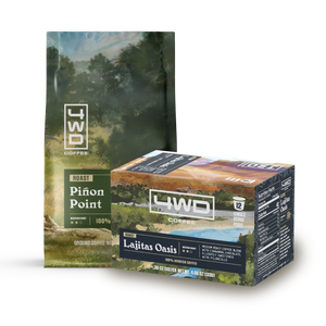 Lajitas Oasis Pods with 12 oz. Piñon Point Ground Coffee