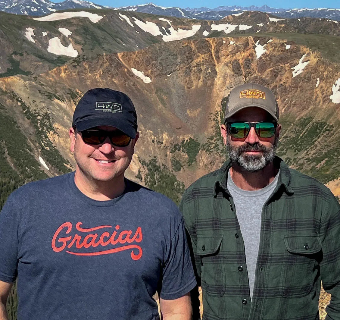 The 4WD Coffee team in an adventure setting