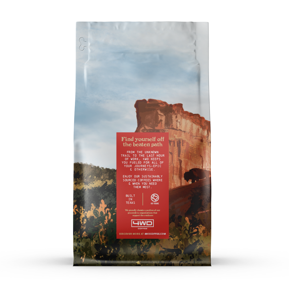 100% Arabica coffee beans for bold roast with deep smoky flavor.