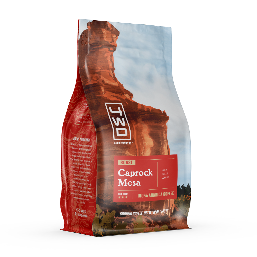 Brewed bold roast coffee with deep smoky notes and smooth finish.