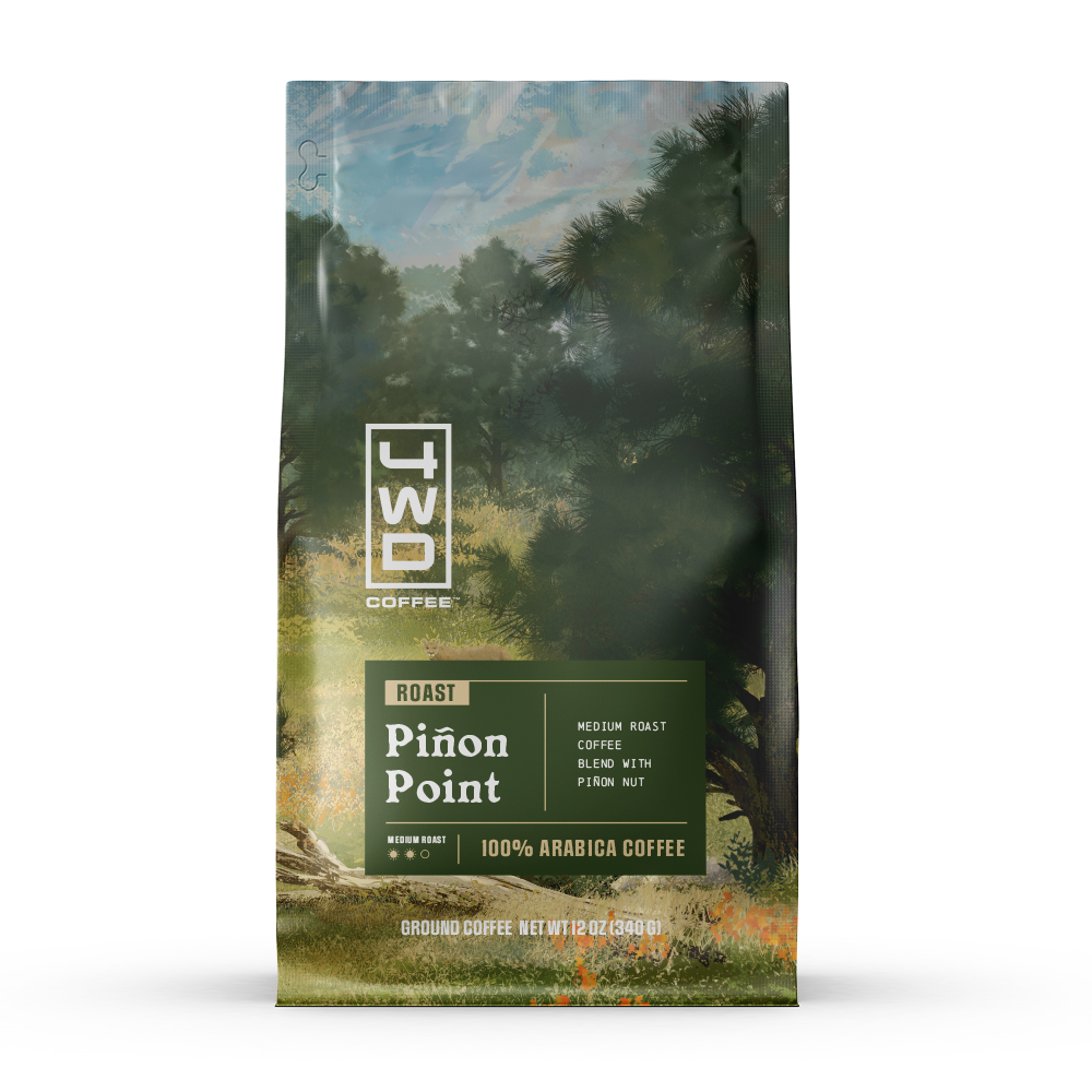 Medium roast piñon coffee made from 100% Arabica beans.