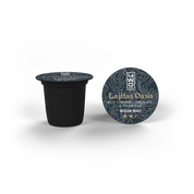 100% Arabica medium roast coffee beans with cinnamon and chocolate.